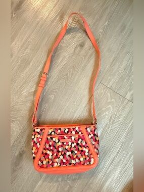💥 $10 DEAL! 💥 Vera Bradley Quilted Crossbody Bag Coral Multicolor Dot Purse❤️